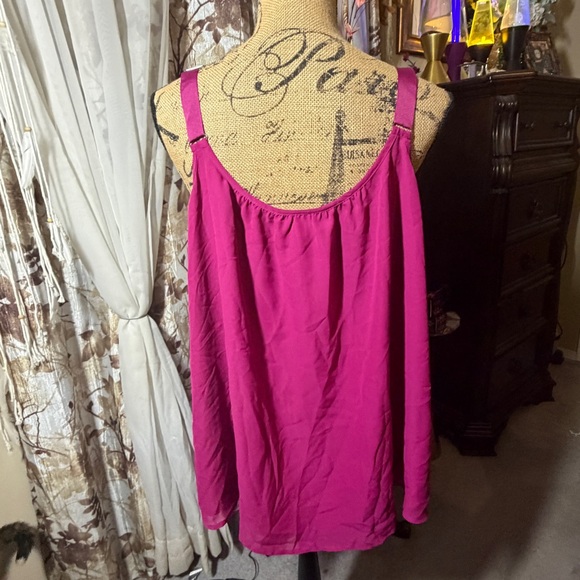 Lane Bryant Fuchsia Embellished Tank Top - Picture 5 of 5